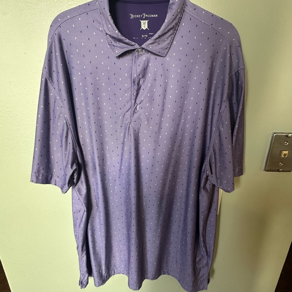 Hickey Freeman Purple Polo Shirt Relaxed Fit